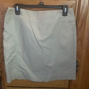 Khaki cotton straight skirt size 10